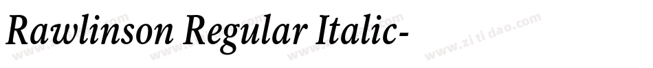 Rawlinson Regular Italic字体转换